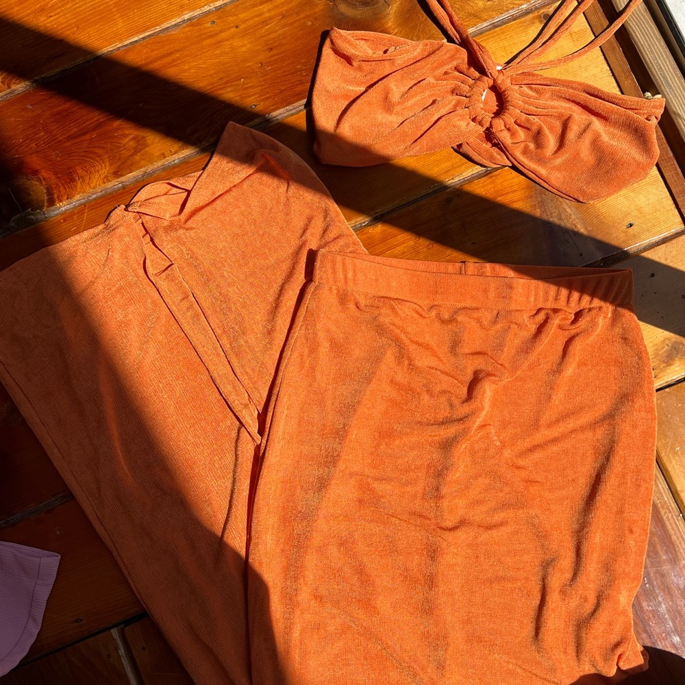 Pepper mayo orange Two-Piece Set